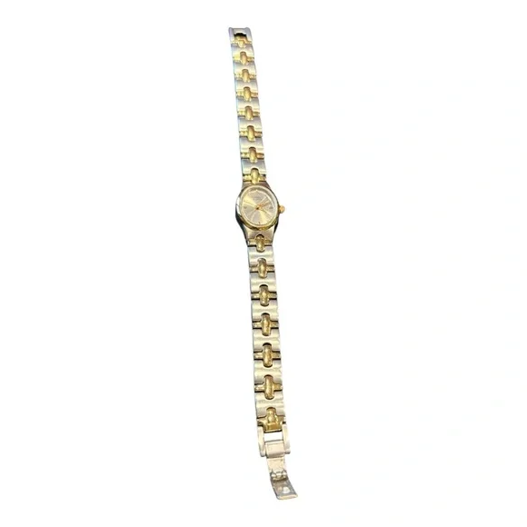 Citizen Quartz Two-Tone Link Watch Silver Gold Classic JB8